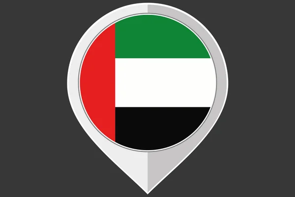Wskaźnik z flagą Zjednoczone Emiraty Arabskie — Wektor stockowy