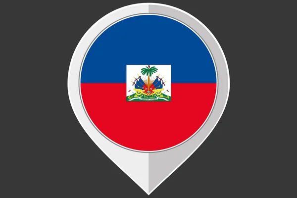 Ponteiro com a bandeira do Haiti — Vetor de Stock