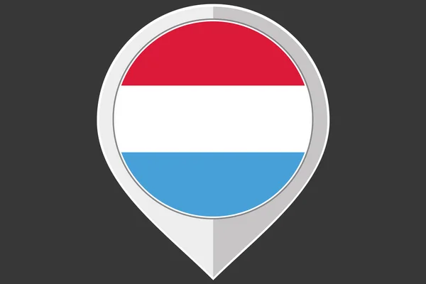 Zeiger mit der Flagge von Luxemburg — Stockvektor