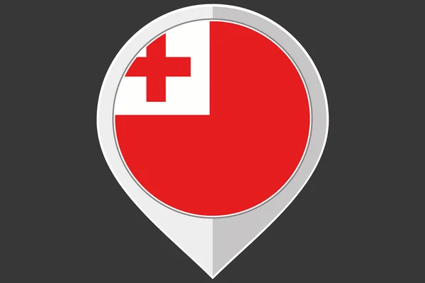 İşaretçi Tonga bayraklı — Stok Vektör