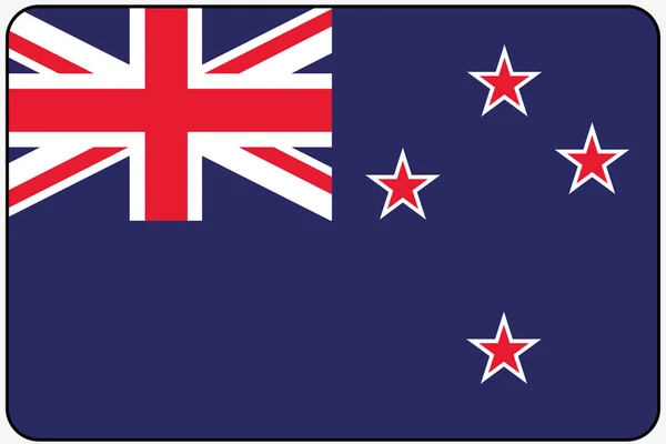 Ilustración de Bandera de Diseño Plano con Esquinas Redondeadas y Black Out — Vector de stock