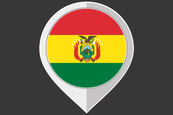 Указатель с флагом Боливии — стоковый вектор