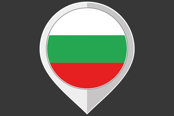 Указатель с флагом Болгарии — стоковый вектор