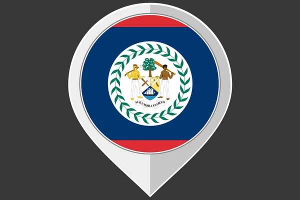 Indicatore con la bandiera di Belize — Vettoriale Stock
