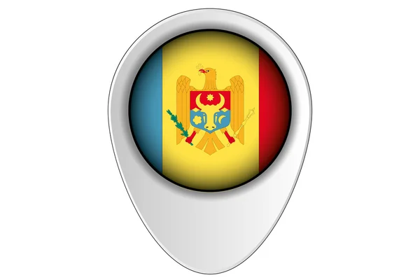 3D карта Иллюстрация флага Молдавии — стоковый вектор