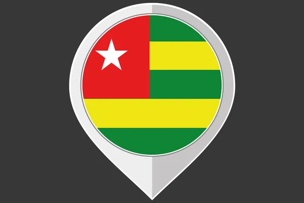 Δείκτη με την σημαία του Τόγκο — Διανυσματικό Αρχείο