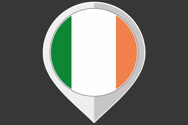 Indicatore con la bandiera di Ireland — Vettoriale Stock