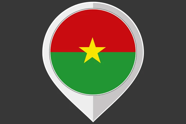Puntero con la bandera de Burkina Faso — Archivo Imágenes Vectoriales