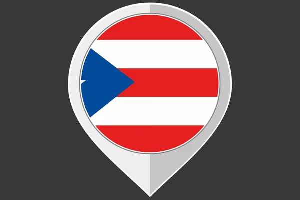 Ukazatel s vlajka Portorika — Stockový vektor