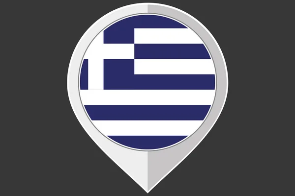 Puntero con la bandera de Grecia — Archivo Imágenes Vectoriales