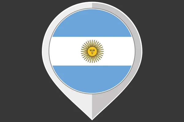 Указатель с флагом Аргентины — стоковый вектор