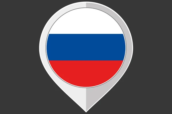 Pointeur avec le drapeau de Russie — Image vectorielle