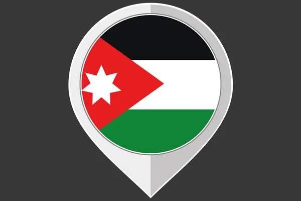Puntero con la bandera de Jordania — Archivo Imágenes Vectoriales
