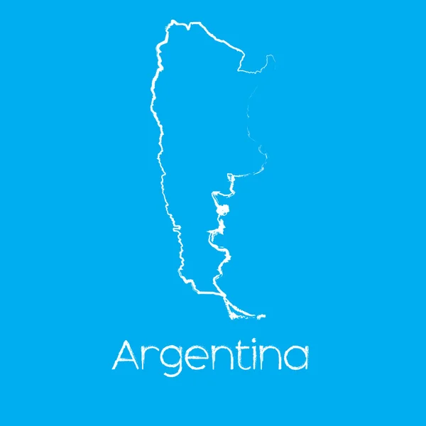 Mapa del país de Argentina —  Fotos de Stock