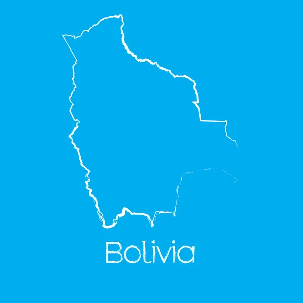 Map of the country of Bolivia — Stock Photo, Image