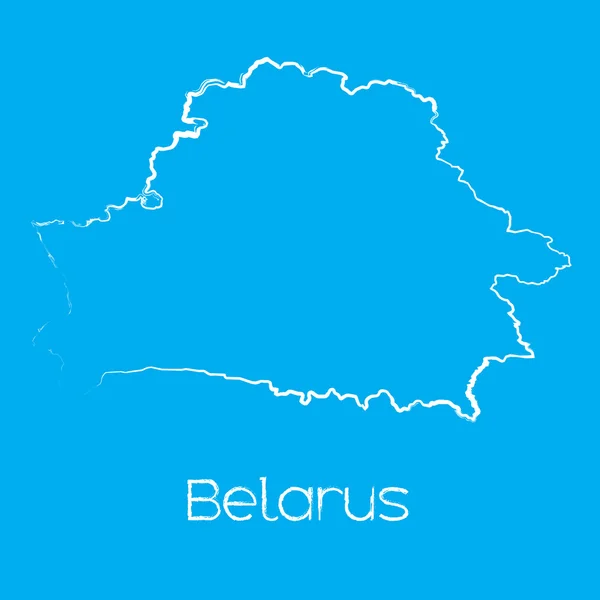 Mapa do país de belarus — Fotografia de Stock