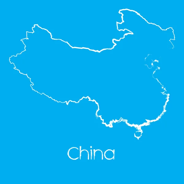 Kaart van het land van China — Stockfoto