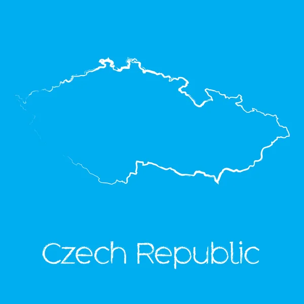 Mapa kraju, Republiki Czeskiej — Zdjęcie stockowe