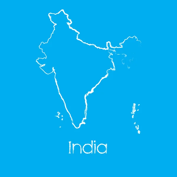 Карта страны Индия — стоковое фото