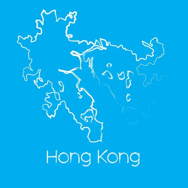 Map of the country of Hong Kong — Stock Photo, Image