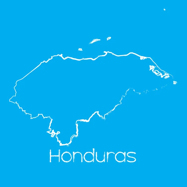 Map of the country of Honduras — Stock Photo, Image