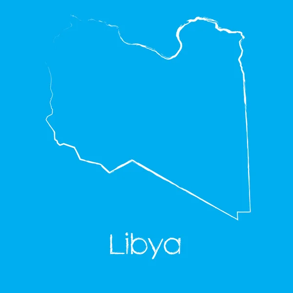 Carte du pays de Libye — Photo