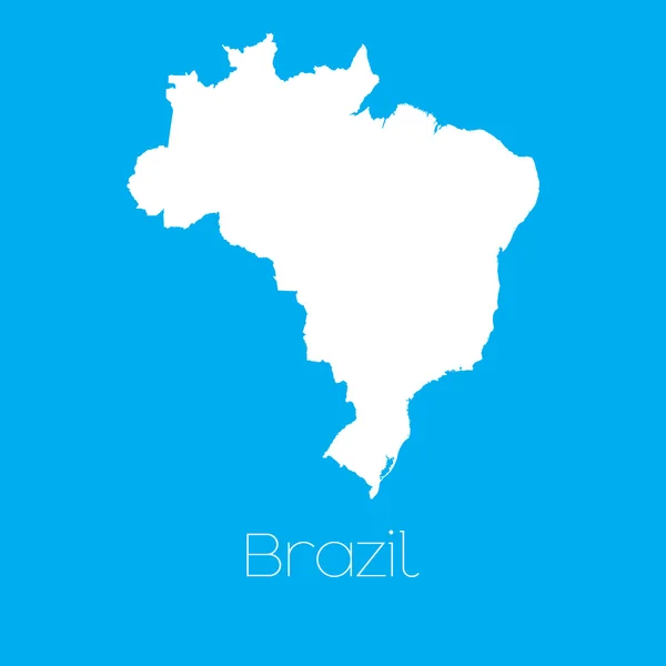 Brezilya 'nın haritası — Stok fotoğraf