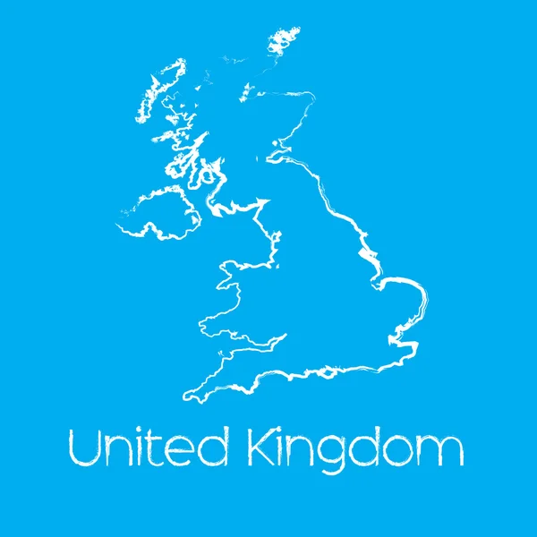 Map of the country of United Kingdom — Stock Photo, Image