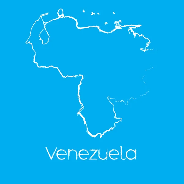 Kaart van het land van Venezuela — Stockfoto