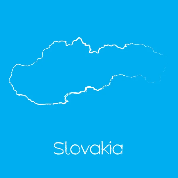 Karta över landet i Slovakien — Stockfoto