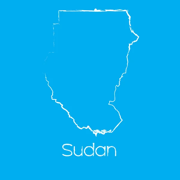 Karte des sudanesischen Landes — Stockfoto