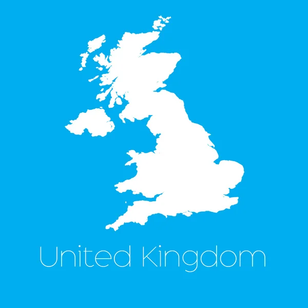 Map of the country of United Kingdom — Stock Photo, Image