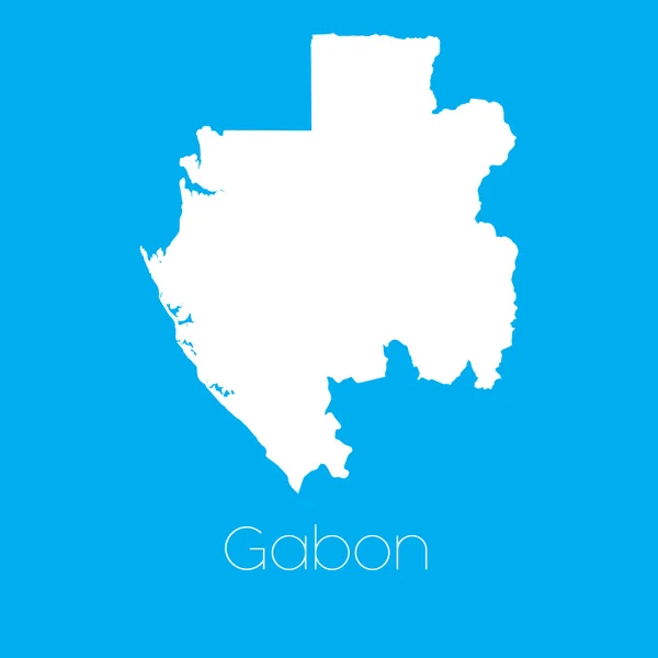 Mapa do país de Gabão — Fotografia de Stock