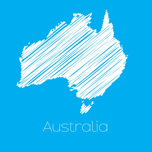 Mapa del país de Australia — Foto de Stock