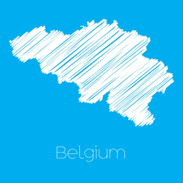 Χάρτης της χώρας του Βελγίου — Φωτογραφία Αρχείου