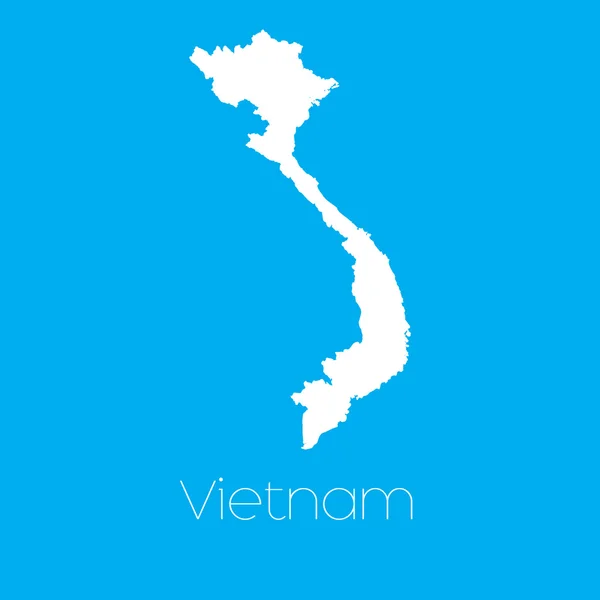 Карту країни В'єтнам — стокове фото