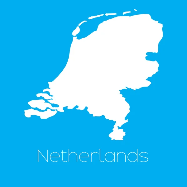 Карта країні Нідерланди — стокове фото