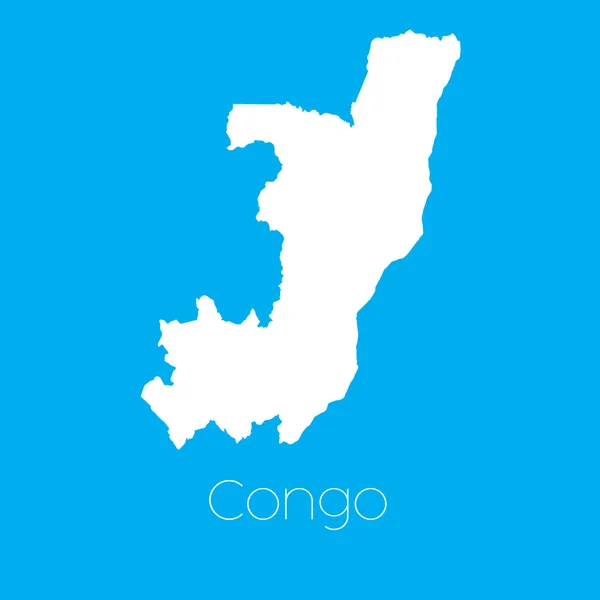 Kaart van het land van Congo — Stockfoto