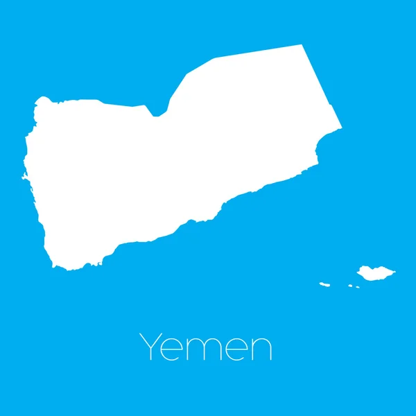 Mappa del paese di Yemen — Foto Stock