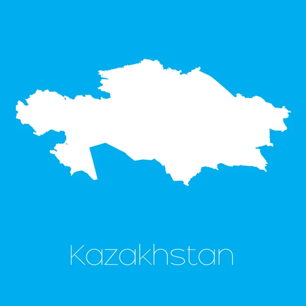 Mapa del país de kazakhstan — Foto de Stock