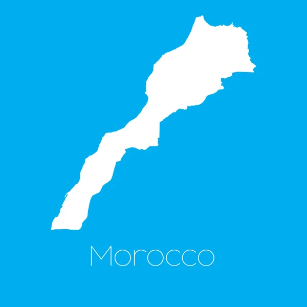 Karte des Landes Marokko — Stockfoto