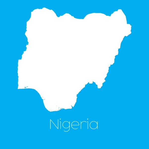 Map of the country of Nigeria — Stock Photo, Image