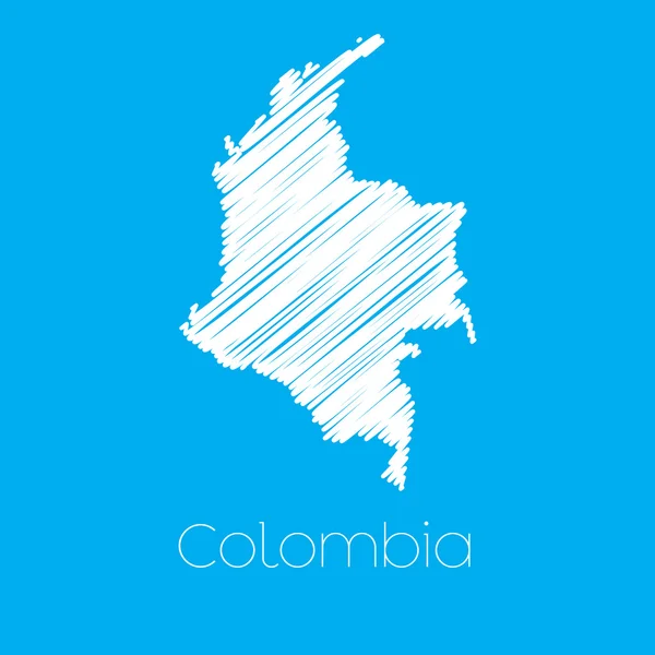 Mappa del paese di Colombia — Foto Stock