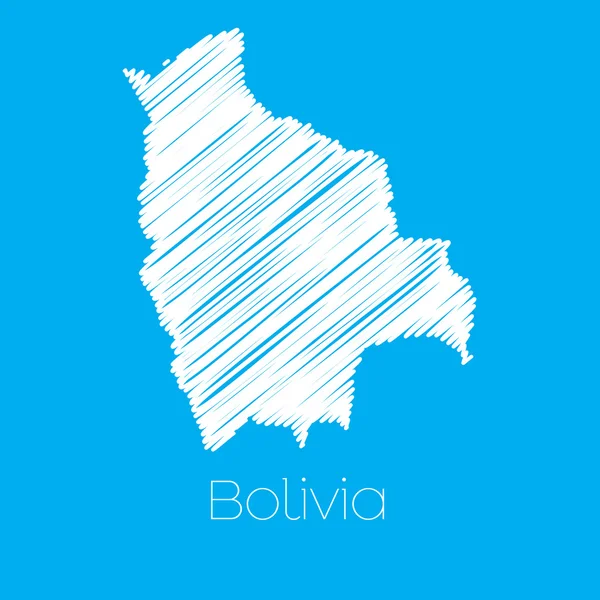 玻利维亚国家的地图 — 图库照片
