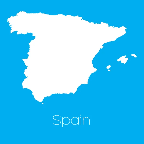 Carte du pays d'Espagne — Photo