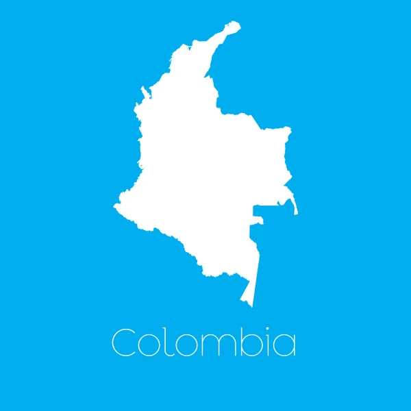 哥伦比亚国家的地图 — 图库照片