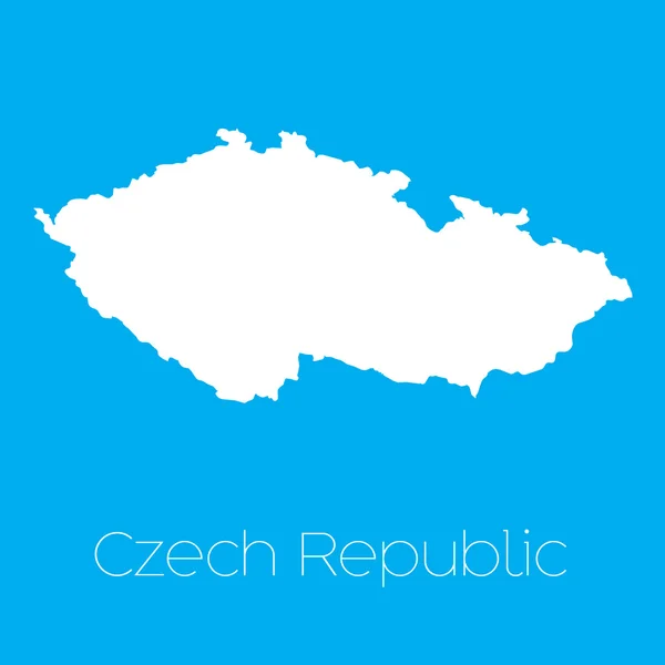 Mapa do país de República Checa — Fotografia de Stock