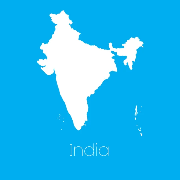 Mapa země Indie — Stock fotografie