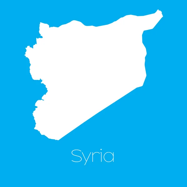 Map of the country of Syria — Stock Photo, Image