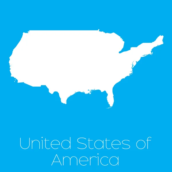 Mapa kraju, Stany Zjednoczone Ameryki — Zdjęcie stockowe
